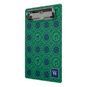 Preppy Pickleball Damask – Navy & Green Dink Mini Klembord (Angled2)