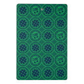 Preppy Pickleball Damask – Navy & Green Dink Mini Klembord (Achterkant)
