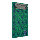Preppy Pickleball Damask – Navy & Groen Dink Mini Klembord (Schuin)