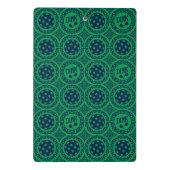 Preppy Pickleball Damask – Navy & Groen Dink Mini Klembord (Achterkant)