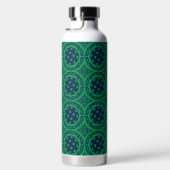 Preppy Pickleball Damask - Navy & Groen Dink Waterfles (Rechts)