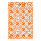 Preppy Pickleball Damask – Orange Dink Motif   Mini Klembord (Achterkant)