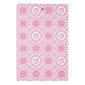 Preppy Pickleball Damask – Pink Dink Motif   Mini Klembord (Achterkant)