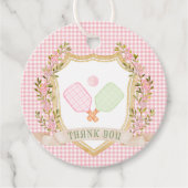 Preppy Pickleball dank je Bedankjes Labels (Voorkant)