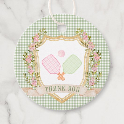 Preppy Pickleball dank je Bedankjes Labels (Voorkant)