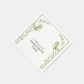 Preppy Pickleball Garden Bachelorette Party Servet (Hoek)