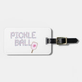 Preppy Pickleball gepersonaliseerd Bagagelabel (Voorkant horizontaal)