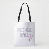 Preppy Pickleball gepersonaliseerd Tote Bag (Voorkant)