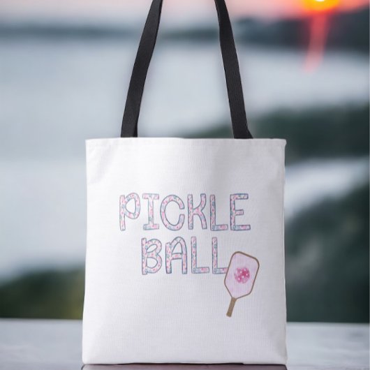 Preppy Pickleball gepersonaliseerd Tote Bag