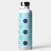 Preppy Pickleball Gingham - Navy & Turquoise Waterfles (Rechts)