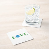 Preppy Pickleball Love Kartonnen Onderzetters (Insitu)