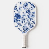 Preppy Pickleball Paddle - Blauwe Roos Tolie (Achterkant)