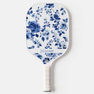Preppy Pickleball Paddle - Blauwe Roos Tolie