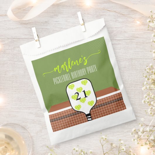 Preppy Pickleball Paddle Foto Dink Verjaardagsfees Bedankzakje (Geknipt)
