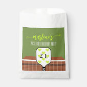 Preppy Pickleball Paddle Foto Dink Verjaardagsfees Bedankzakje (Voorkant)