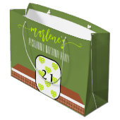 Preppy Pickleball Paddle Foto Dink Verjaardagsfees Groot Cadeauzakje (Achterkant Gekanteld)