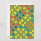 Preppy Pickleball Paddle Foto Dink Verjaardagsfees Kaart (Achterkant)