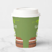 Preppy Pickleball Paddle Foto Dink Verjaardagsfees Papieren Bekers (Links)