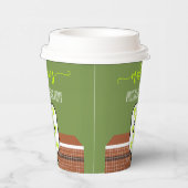 Preppy Pickleball Paddle Foto Dink Verjaardagsfees Papieren Bekers (Rechts)