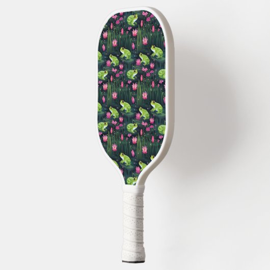Preppy Pickleball Paddle Kikkers in roze en groen (Links)