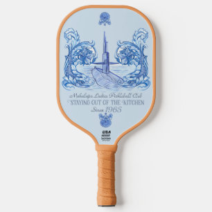 Preppy pickleball paddle met onderzeebootthema