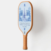 Preppy pickleball paddle met onderzeebootthema (Links)