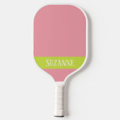 Preppy Pickleball Paddle Pink & Green Plaid (Achterkant)