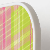 Preppy Pickleball Paddle Pink & Green Plaid (Links Detail)