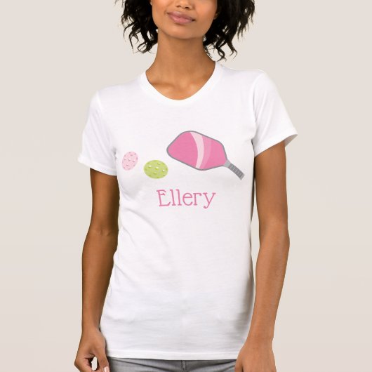 Preppy Pickleball Persoonlijke T-Shirt (Voorkant)