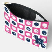 Preppy Pickleball Schaakbord - Hot Pink & Navy Etui (Open)
