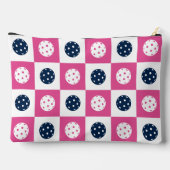 Preppy Pickleball Schaakbord - Hot Pink & Navy Etui (Achterkant)