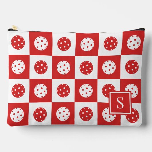 Preppy Pickleball Schaakbord - Rood & Wit Etui (Voorkant)
