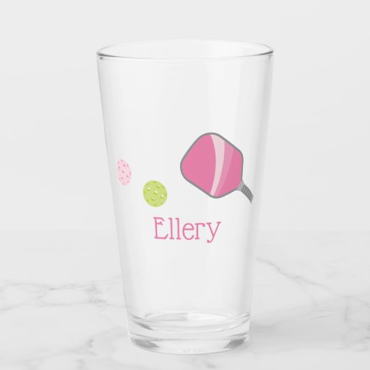 Preppy Pickleball Specialized Glass Tumbler (Voorkant)