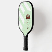 Preppy Pickleball Strepen Bruiloft Paddle (Links)