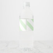 Preppy Pickleball Strepen Bruiloft Waterfles Etiket (Achterkant)
