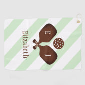 Preppy Pickleball Strepen Handdoek (Horizontaal)