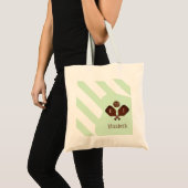 Preppy Pickleball Strepen Tote Bag (Voorkant (product))
