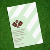 Preppy Pickleball Stripes Pre-Wedding Game Informatiekaartje