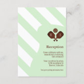 Preppy Pickleball Stripes Wedding Reception Informatiekaartje (Voorkant)