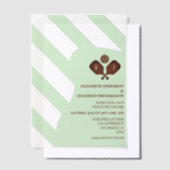 Preppy Pickleball Stripes Wedding Vellum Uitnodigingen (Offset)