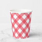 Preppy picknick rood geruite gingham party papieren bekers (Links)