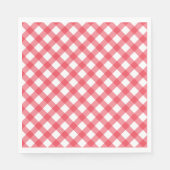 Preppy picknick rood geruite gingham party servet (Voorkant)