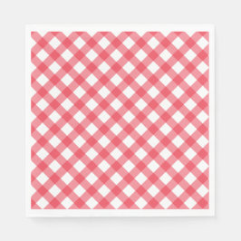 Preppy picknick rood geruite gingham party servet