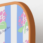 Preppy Piece roze logo Pickleball Paddle (Links Detail)