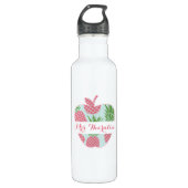Preppy Pineapple Apple Personalized Teacher Waterfles (Voorkant)