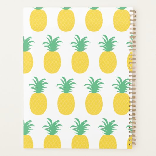 Preppy Pineapple Personalized Planner (Achterkant)