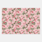 Preppy Pink and Green Christmas Holiday Pattern  Inpakpapier Vel (Voorkant 3)