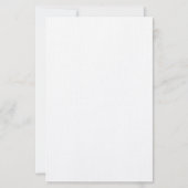 Preppy Pink and Navy Blue Simple Monogram Briefpapier (Achterkant)