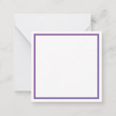 Preppy Pink and Navy Blue Simple Monogram Notitiekaartje (Achterkant)