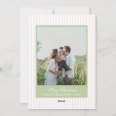 Preppy Pink Bow Christmas Nutcracker 2 Photos  Feestdagenkaart (Achterkant)